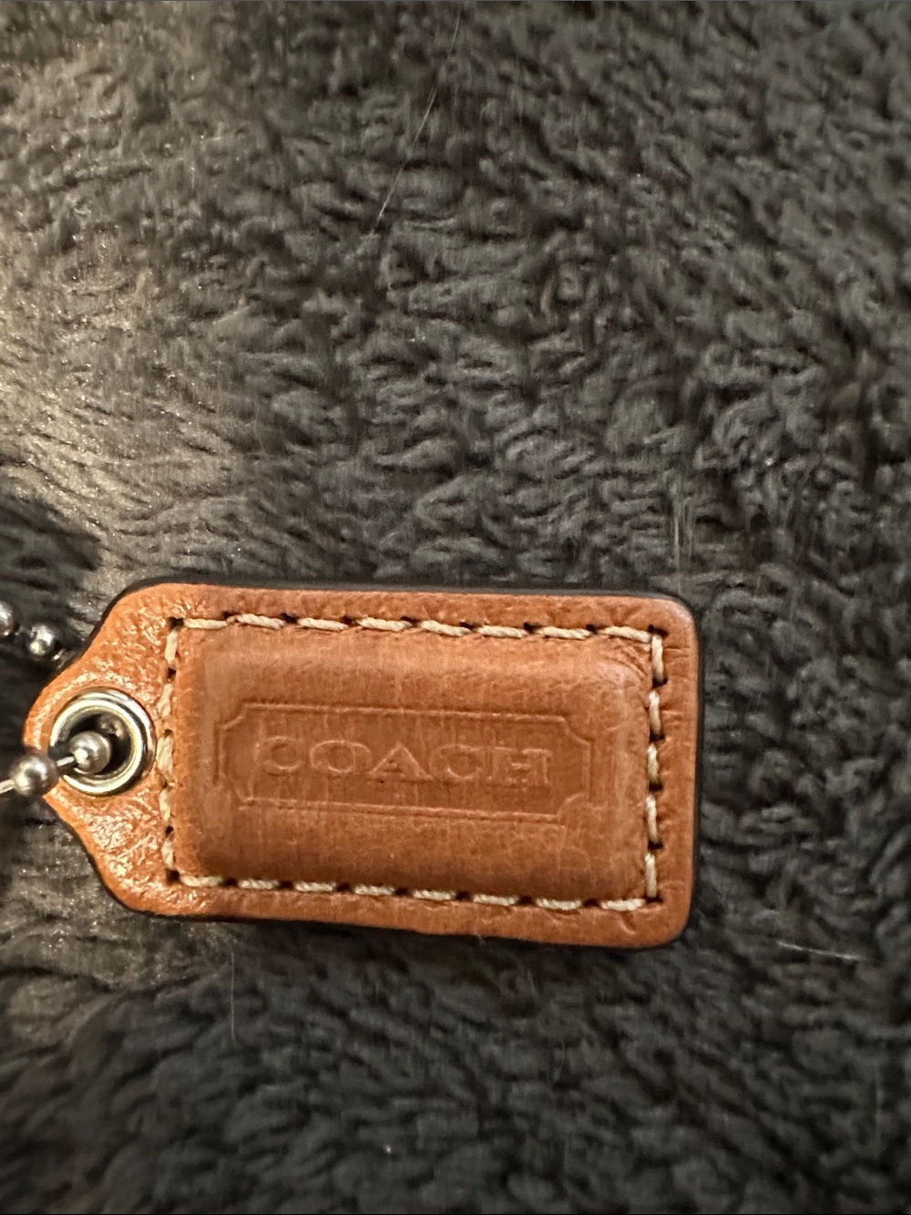 Coach Light Blue Signature Crossbody with Tan Leather Trim - Picture 6 of 9